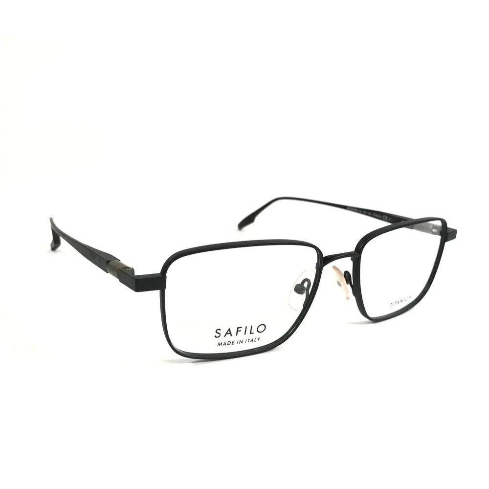 Safilo Eyeglasses Frames REGISTRO 04 PJP Matte Black Titanium 55-17-145